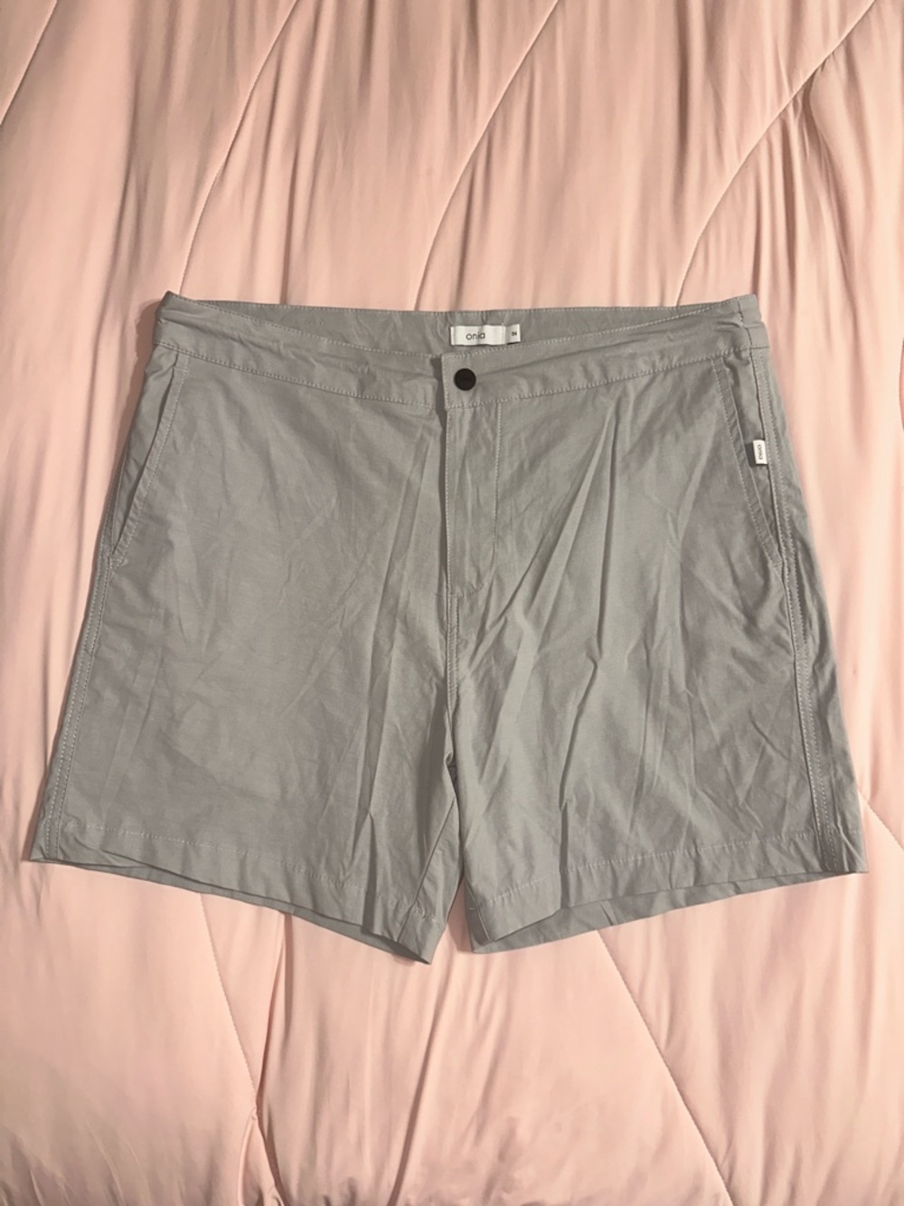Onia Light Gray Flat-Front Men’s Shorts